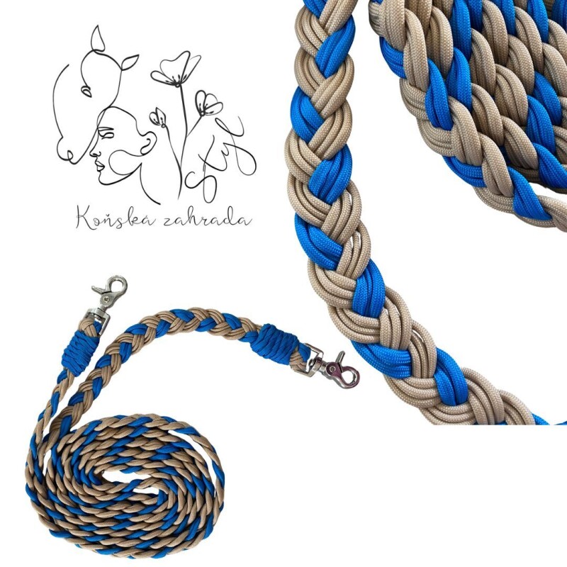 Otěže FULL béžovo-modré